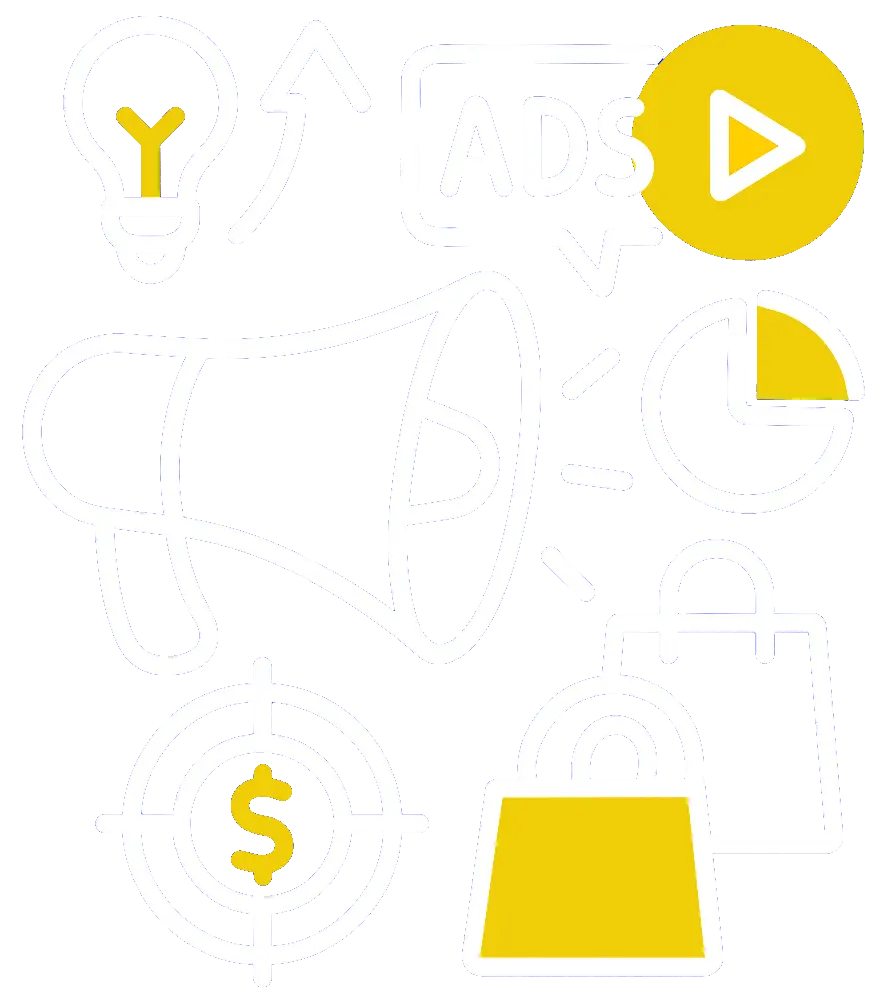 Ilustración vectorial alusiva al marketing y la publicidad adaptativa